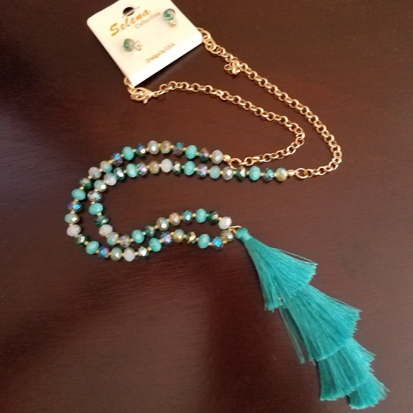 LAST 2! Long Tassel Necklace Set - Picture 8 of 8